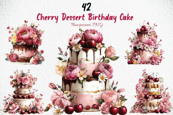 Download Cherry Dessert Birthday Cake Clipart PNG - Premium Resources