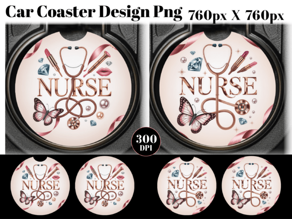 Download Nurse Car Coaster PNG Sublimation - Coaster png Collection