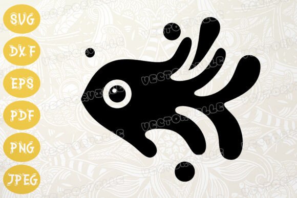 Download Cute Cartoon Fish Silhouette SVG Clipart - Premium Resources