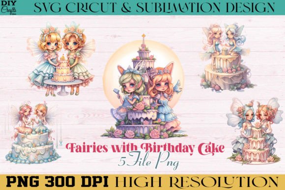 Download Fairy with Birthday Cake Bundle PNG - Birthday cake Collection