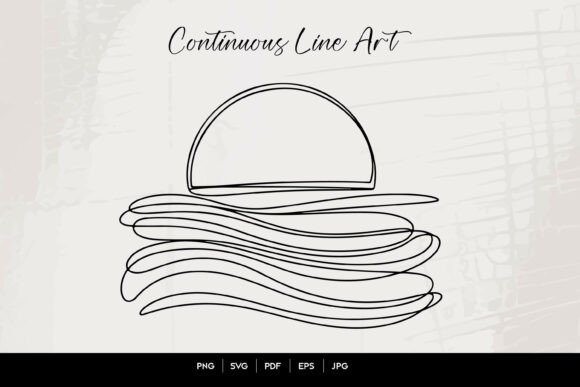 Download Sunset Line Art - Premium Bundle
