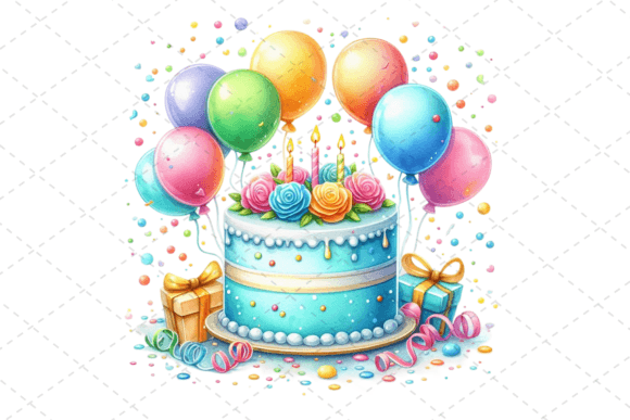 Download Watercolor Birthday Cake Clipart - Birthday cake Collection